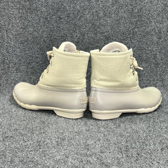 Sperry Waterproof Duck Boots Womens Size 8 Grey Outdoor Lace Up Rain Winter Snow - Picture 6 of 11